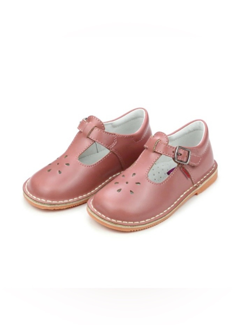 L'Amour Joy waxed leather T-strap Mary Janes size 2